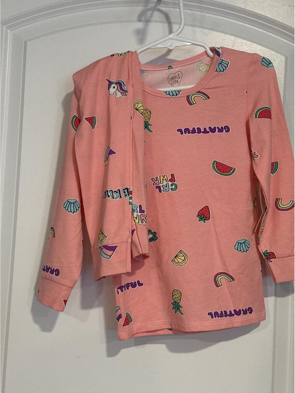 SOFT Modal Lovey & Grink Toddler Girls' Pink Long Sleeve Snug Fit Shirt 3T